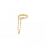 CZ Bezel Chain Ear Cuff