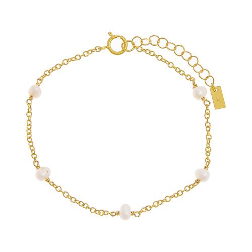 Pearl Embedded Chain Bracelet