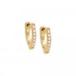 Diamond Pave Claw Huggie Earring 14K