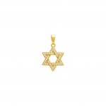 Pave Star Of David Necklace Charm