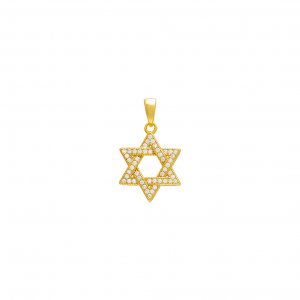 Pave Star Of David Necklace Charm