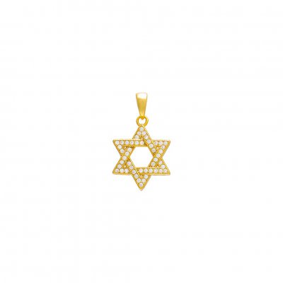 Pave Star Of David Necklace Charm