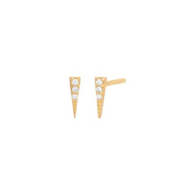 Mini Pave Dagger Stud Earring