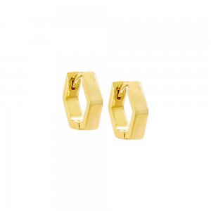 Solid Octagon Huggie Earring