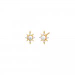 Mini Pearl Starburst Stud Earring