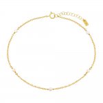 Pearl Embedded Chain Anklet