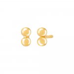 Double Beaded Bar Stud Earring