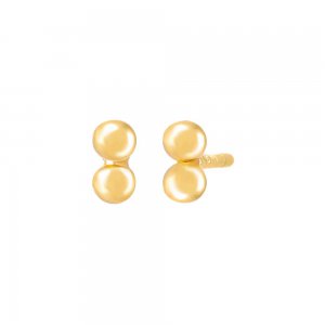 Double Beaded Bar Stud Earring