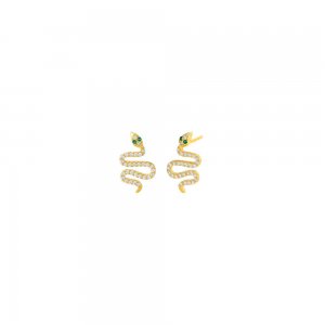 Pave Snake Stud Earring