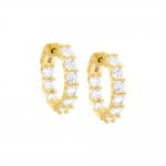 CZ Small Round Hoop Earring