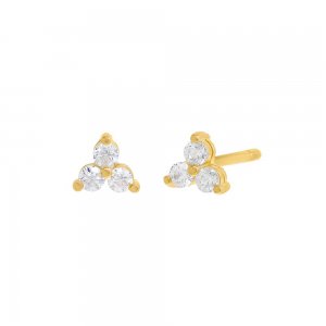 Tiny CZ Cluster Stud Earring