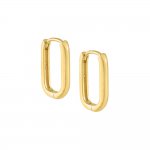 Solid Oval Huggie Earring