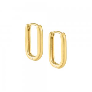 Solid Oval Huggie Earring