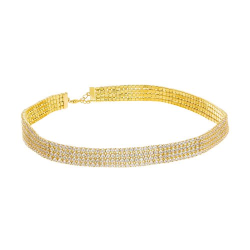 Four Row Bling Tennis Choker