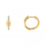 Diamond Mariner Link Hoop Earring 14K