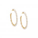 Multi Pearl Large Hoop Earring