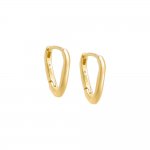 Thin Solid Curved Huggie Earring