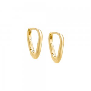 Thin Solid Curved Huggie Earring