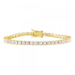 Scattered Baguette Tennis Bracelet