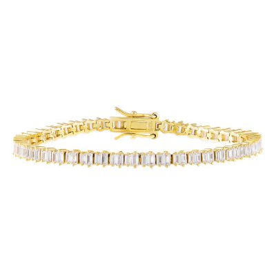 Scattered Baguette Tennis Bracelet