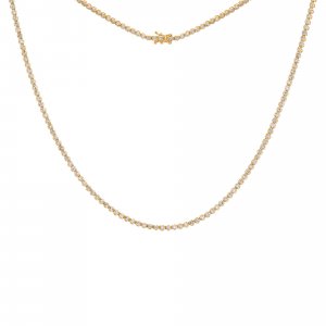 Diamond Buttercup Tennis Necklace 14K