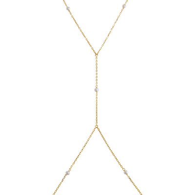 Pearl X CZ Body Chain