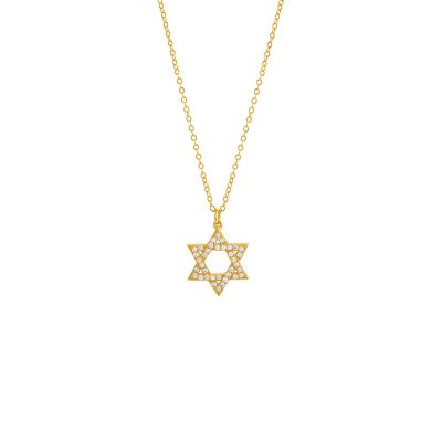 Pave Star Of David Necklace