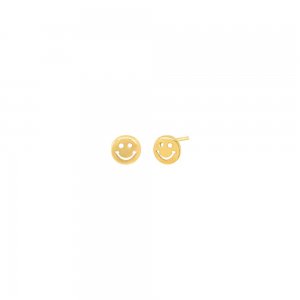 Tiny Solid Smiley Face Stud Earring