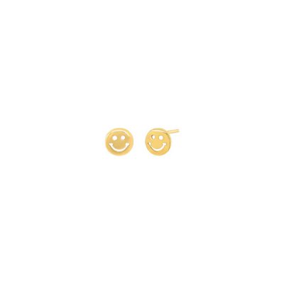 Tiny Solid Smiley Face Stud Earring