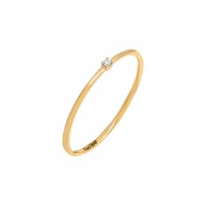 Itty Bitty Thin Diamond Ring 14K