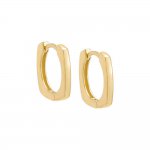 Thin Solid Square Huggie Earring