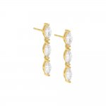 Triple Marquise Bar Stud Earring