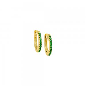 Colored Pave Huggie Earring