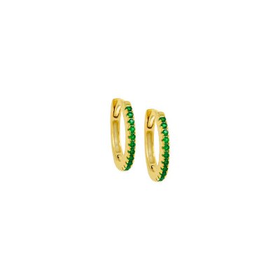 Colored Pave Huggie Earring