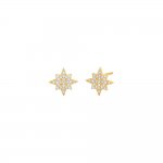 Mini Pave Starburst Stud Earring