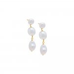 Multi Baroque Pearl Drop Stud Earring