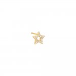 Mini Pave Open Star Stud Earring