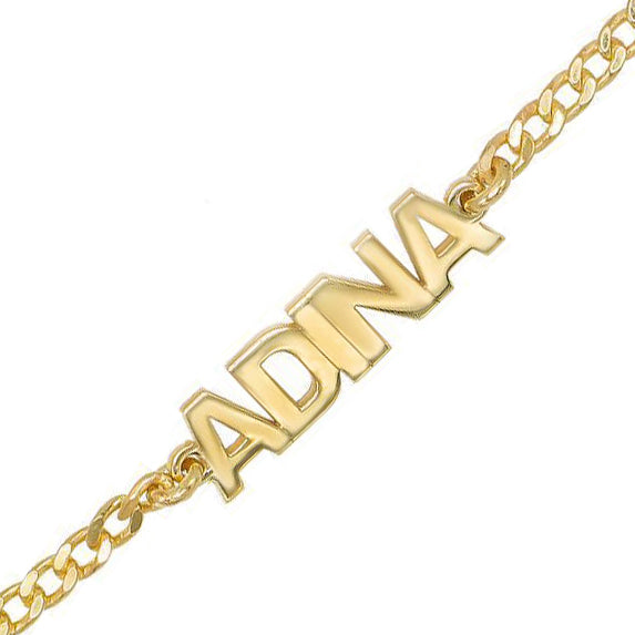 Mini Nameplate Bracelet 14K