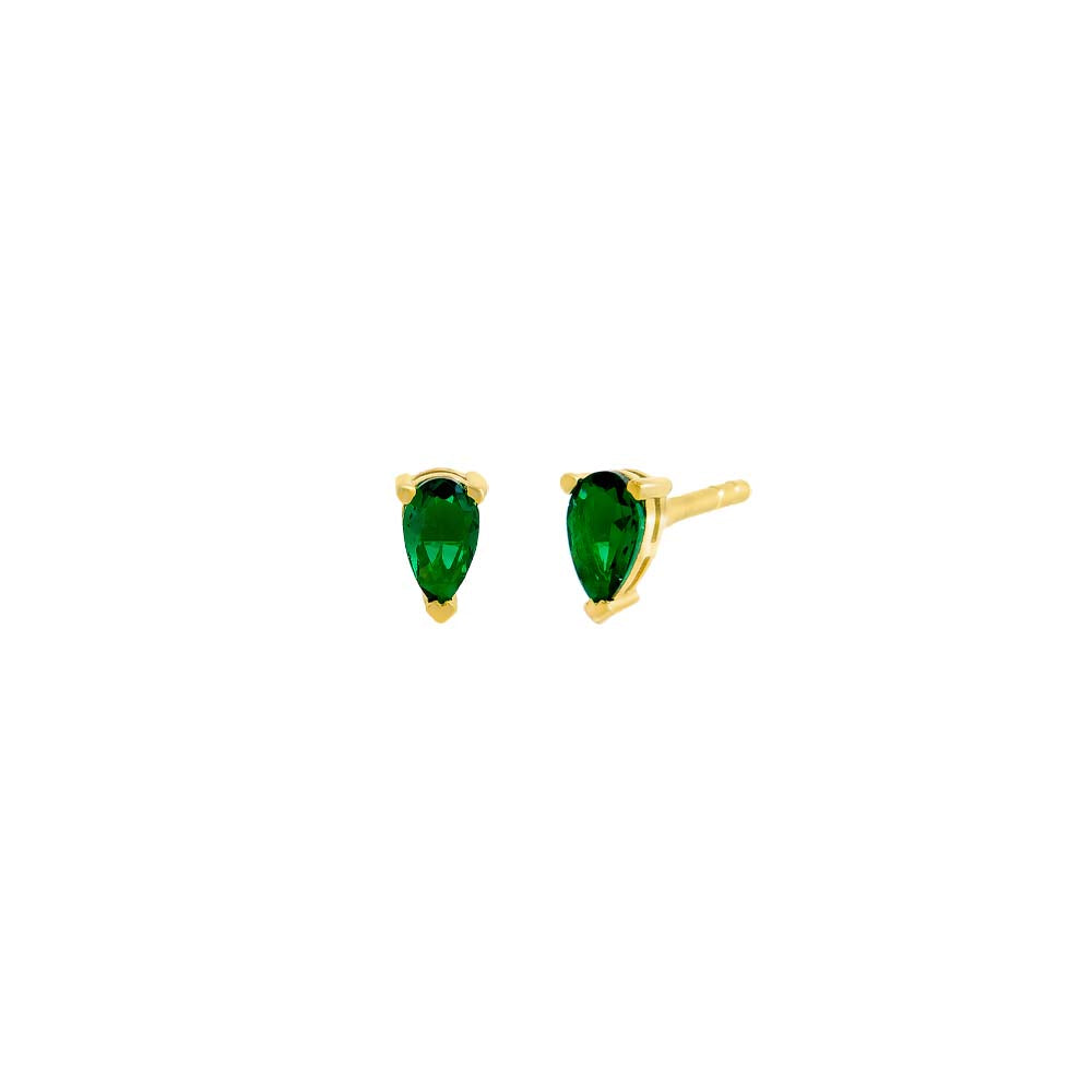 Colored Pear Shape Stud Earring