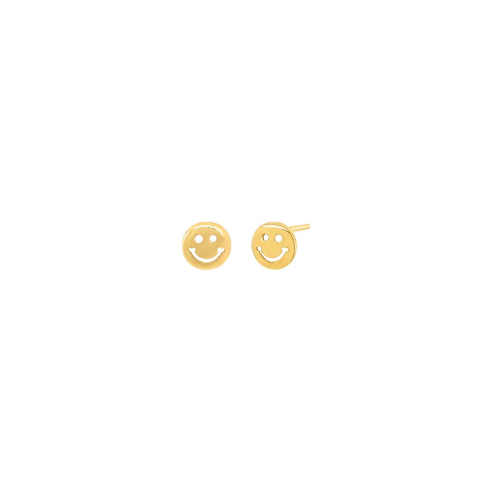 Tiny Solid Smiley Face Stud Earring