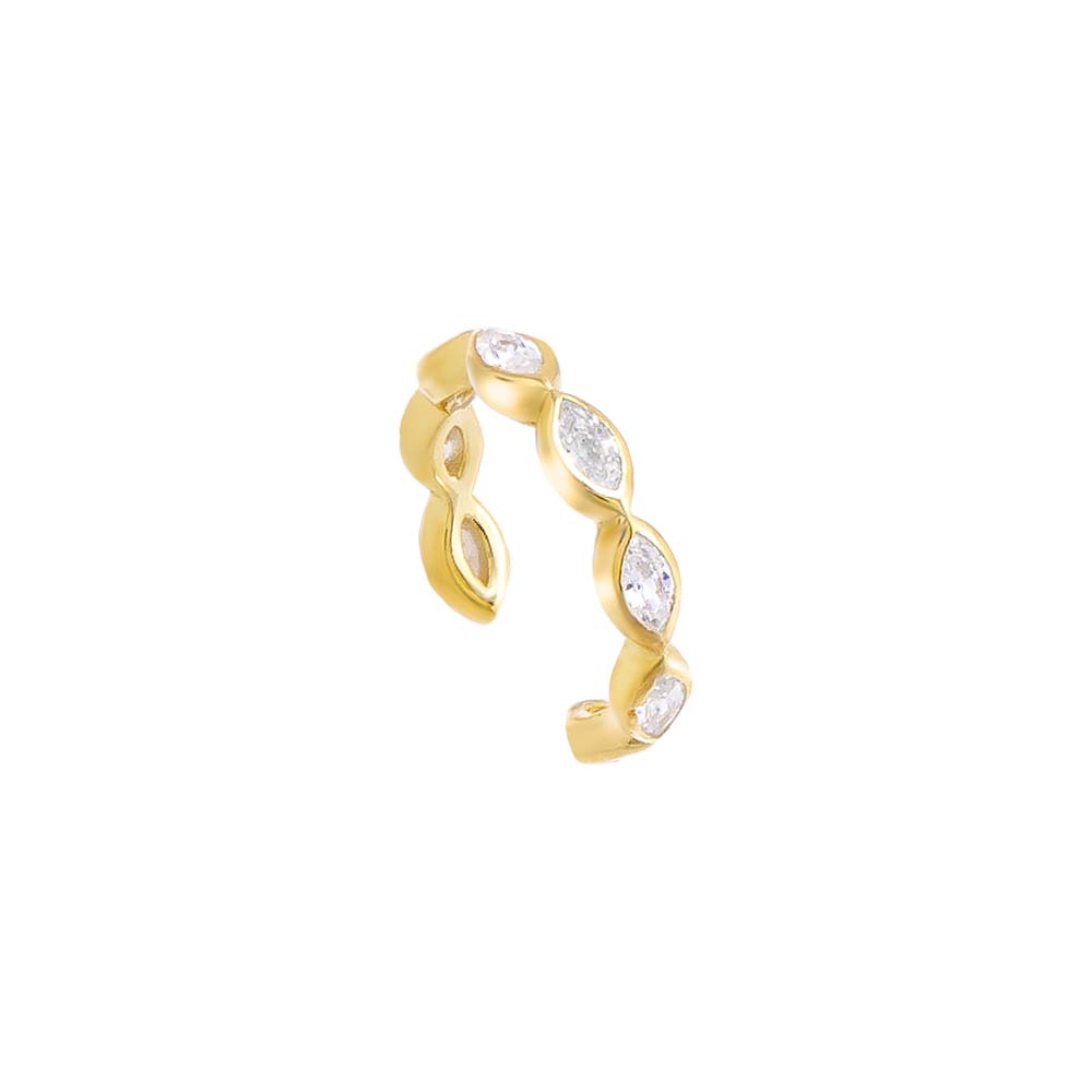Colored Marquise Bezel Ear Cuff