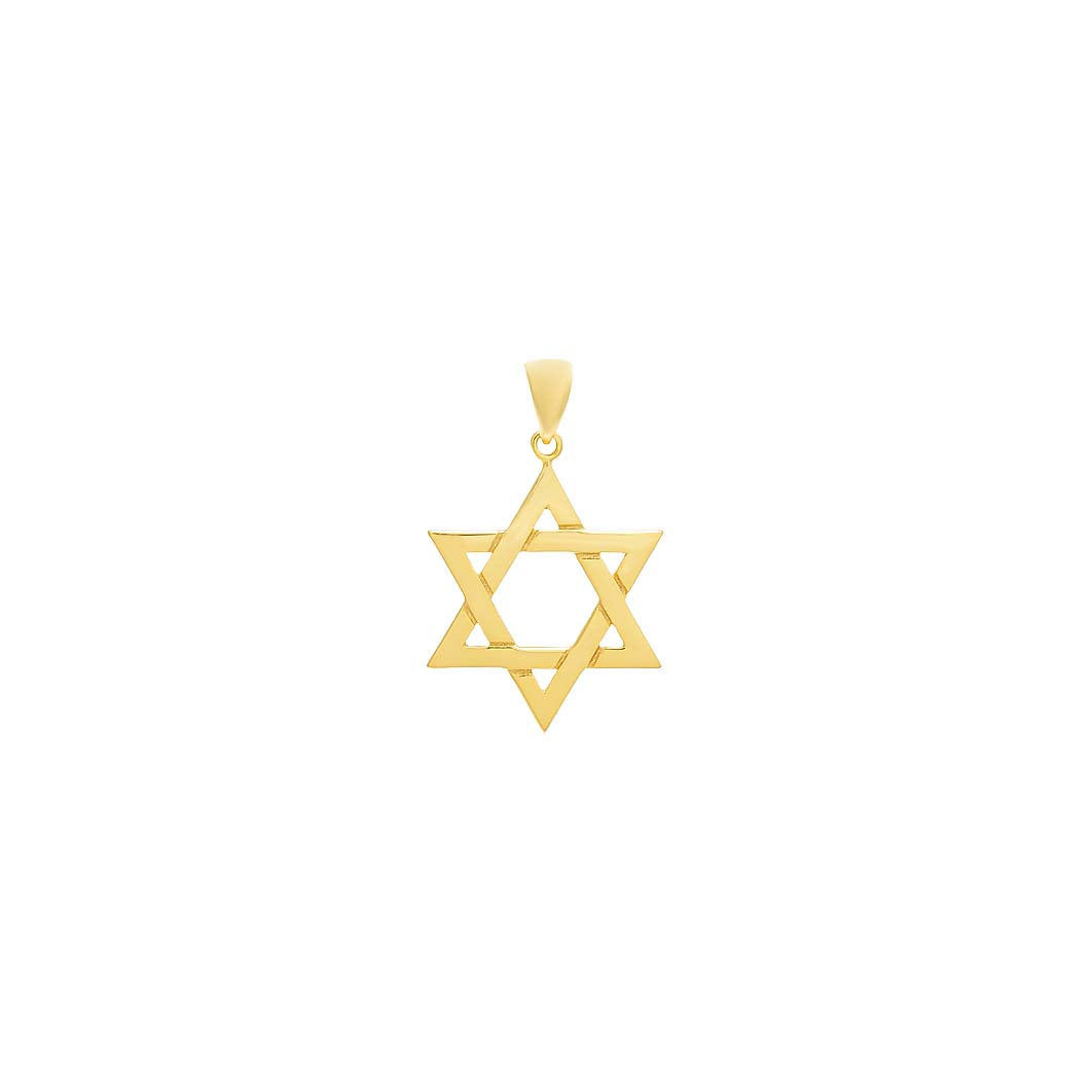 Solid Star Of David Necklace Charm