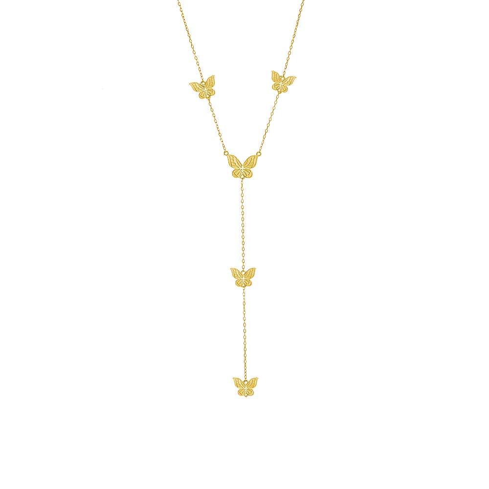 The Adina Eden Butterfly Lariat Necklace