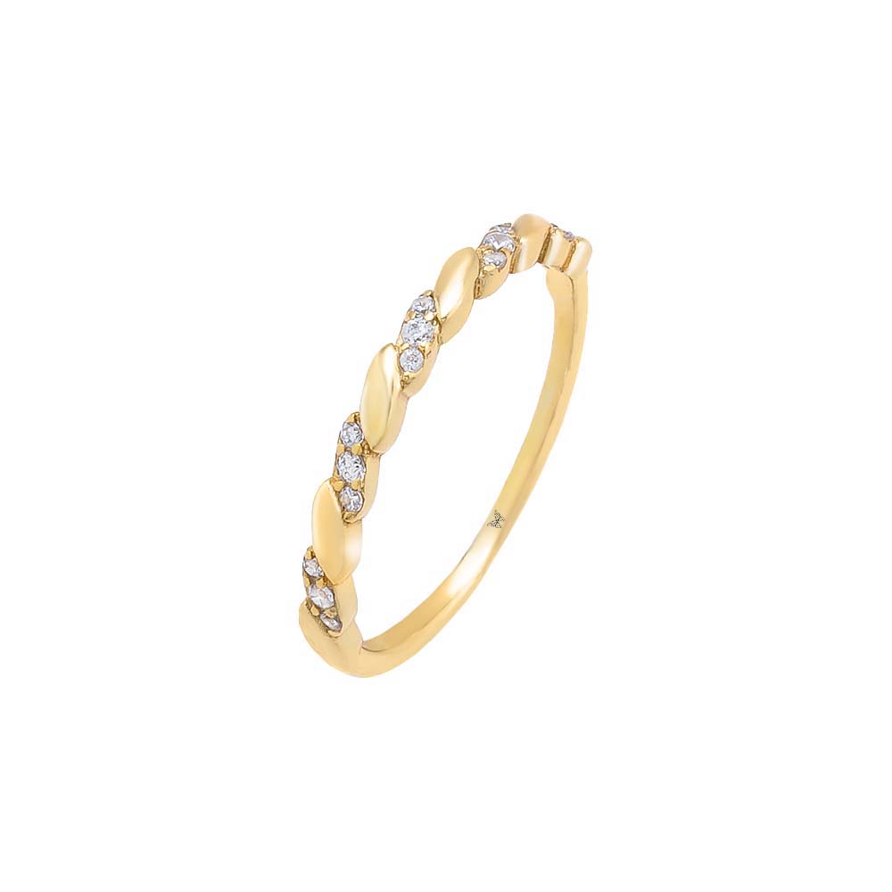 Pave\/Solid Marquise Shapes Ring